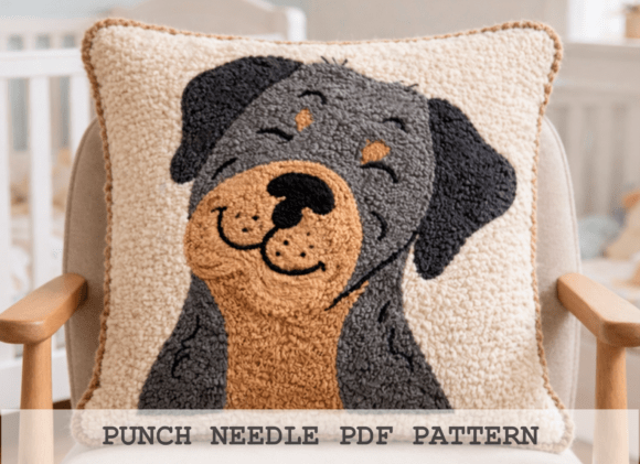 Rottweiler Punch Needle Pattern