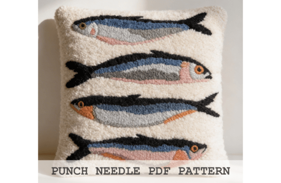 Sardine Fish Punch Needle Pattern