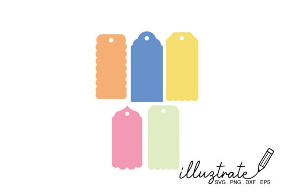 Scalloped Gift Tags Printable Cut SVG