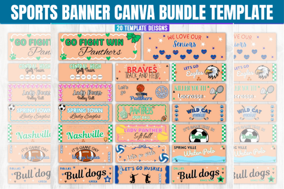 Sports Banner Editable Canva Bundle