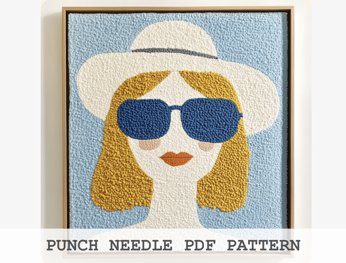 Summer Woman Punch Needle Pattern