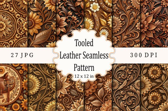 Tooled Leather Seamless Pattern