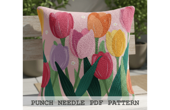 Tulip Garden Punch Needle Pattern