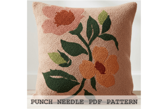 Vintage Botanical Punch Needle Pattern