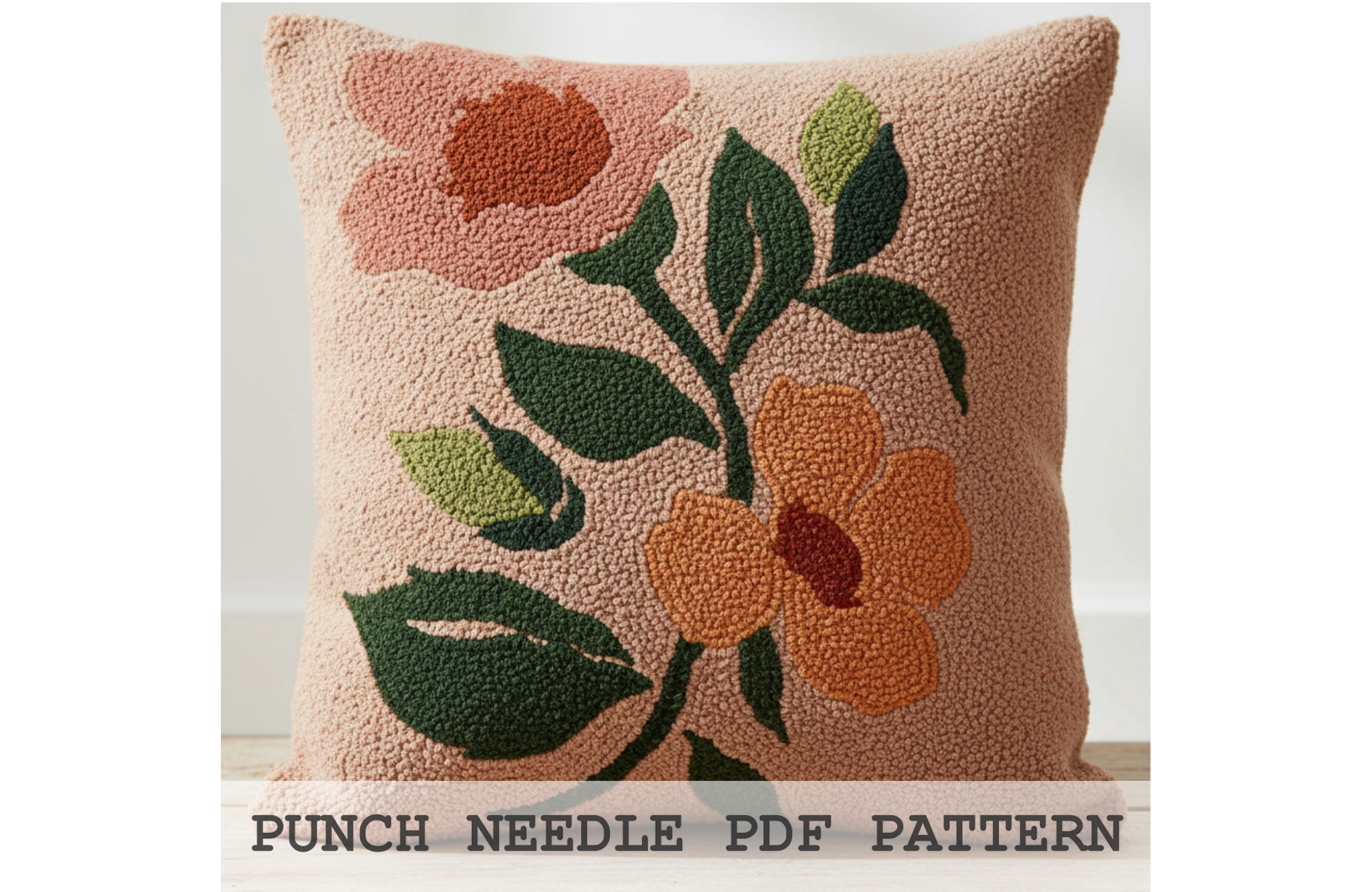Vintage Botanical Punch Needle Pattern