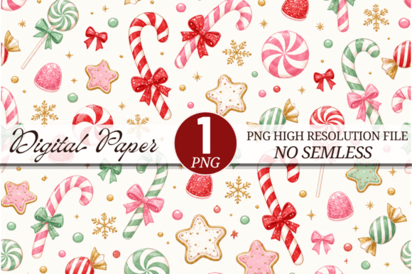 Vintage Floral Christmas Digital Paper