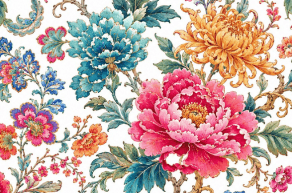 Vintage Floral Watercolor Patterns