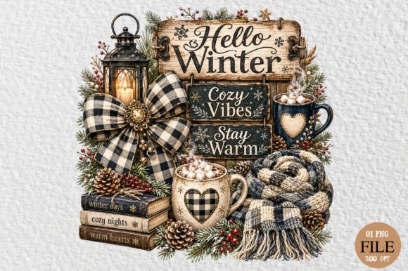 Cozy Hello Winter Png