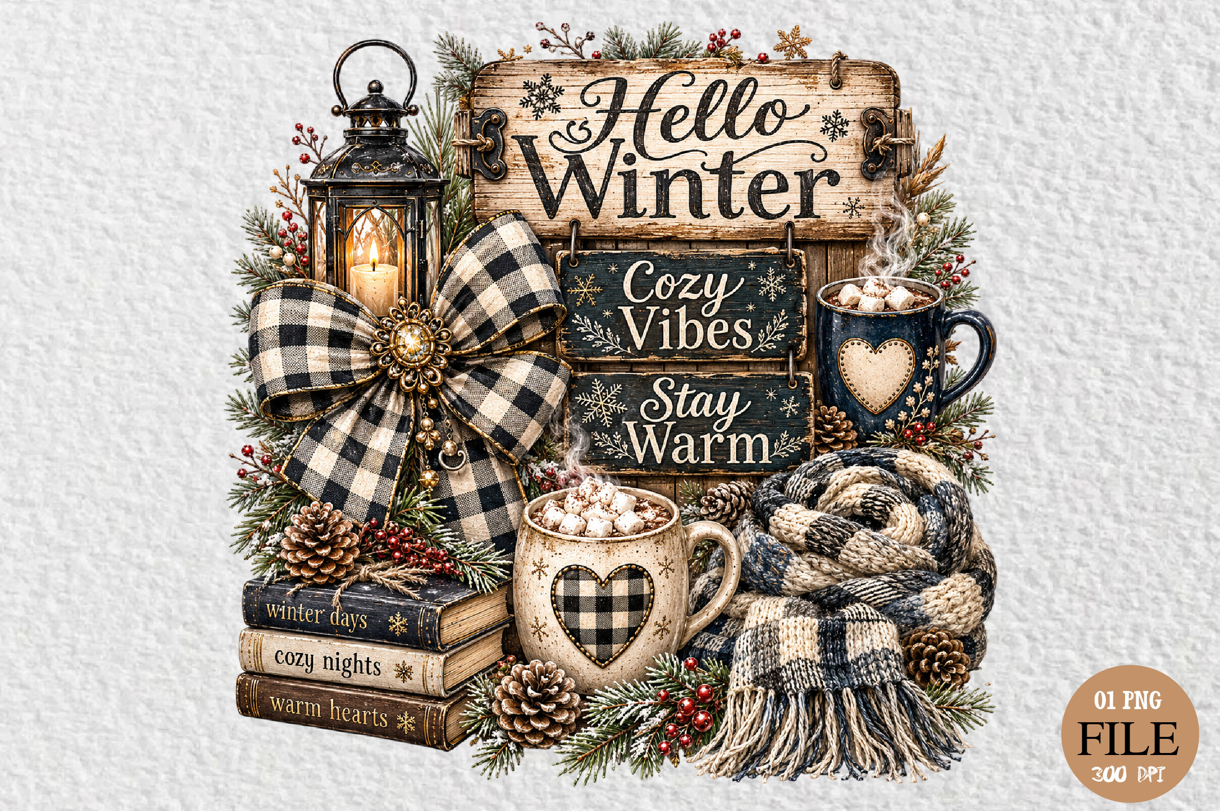 Cozy Hello Winter Png