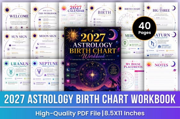 2027 Astrology Birth Chart Workbook