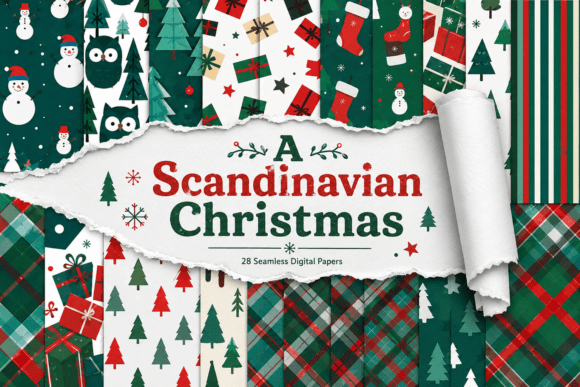 A Scandinavian Christmas Seamless Graphics