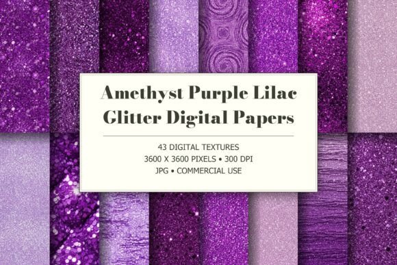 Amethyst Lilac Glitter Textures