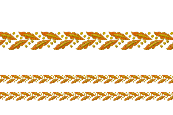 Autumn Leaf Border Embroidery Design