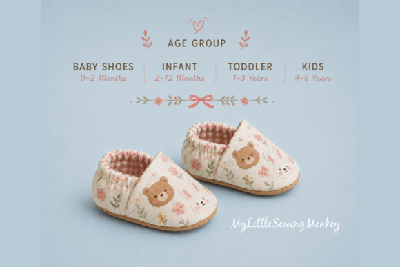 Baby Shoes Sewing Pattern, Baby Booties