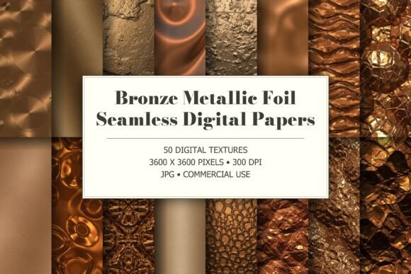 Bronze Metallic Foil Textures