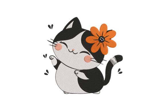 Cat with Flower