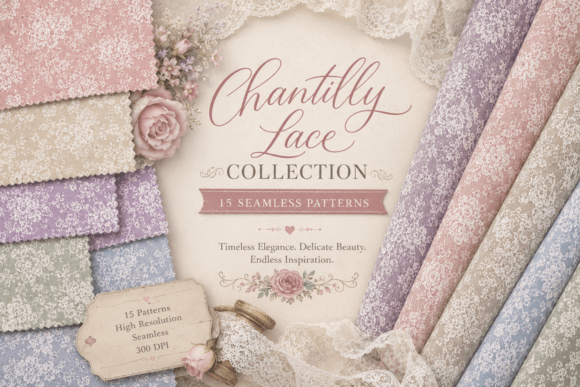 Chantilly Lace Seamless Patterns