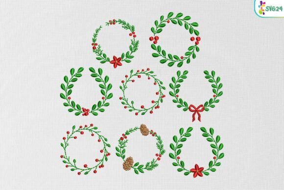 Christmas Frame & Laurel Wreath