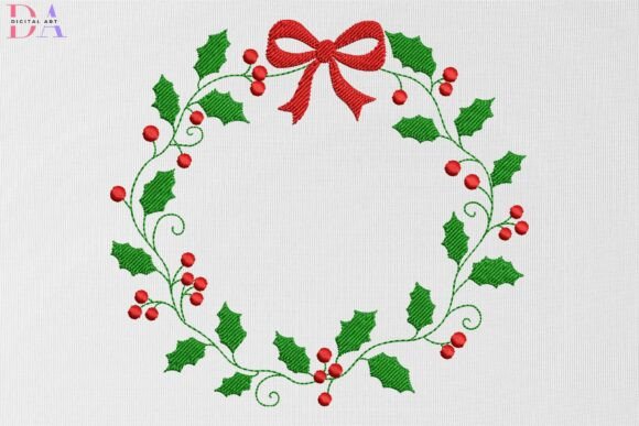 Christmas Monogram Frame with Bow
