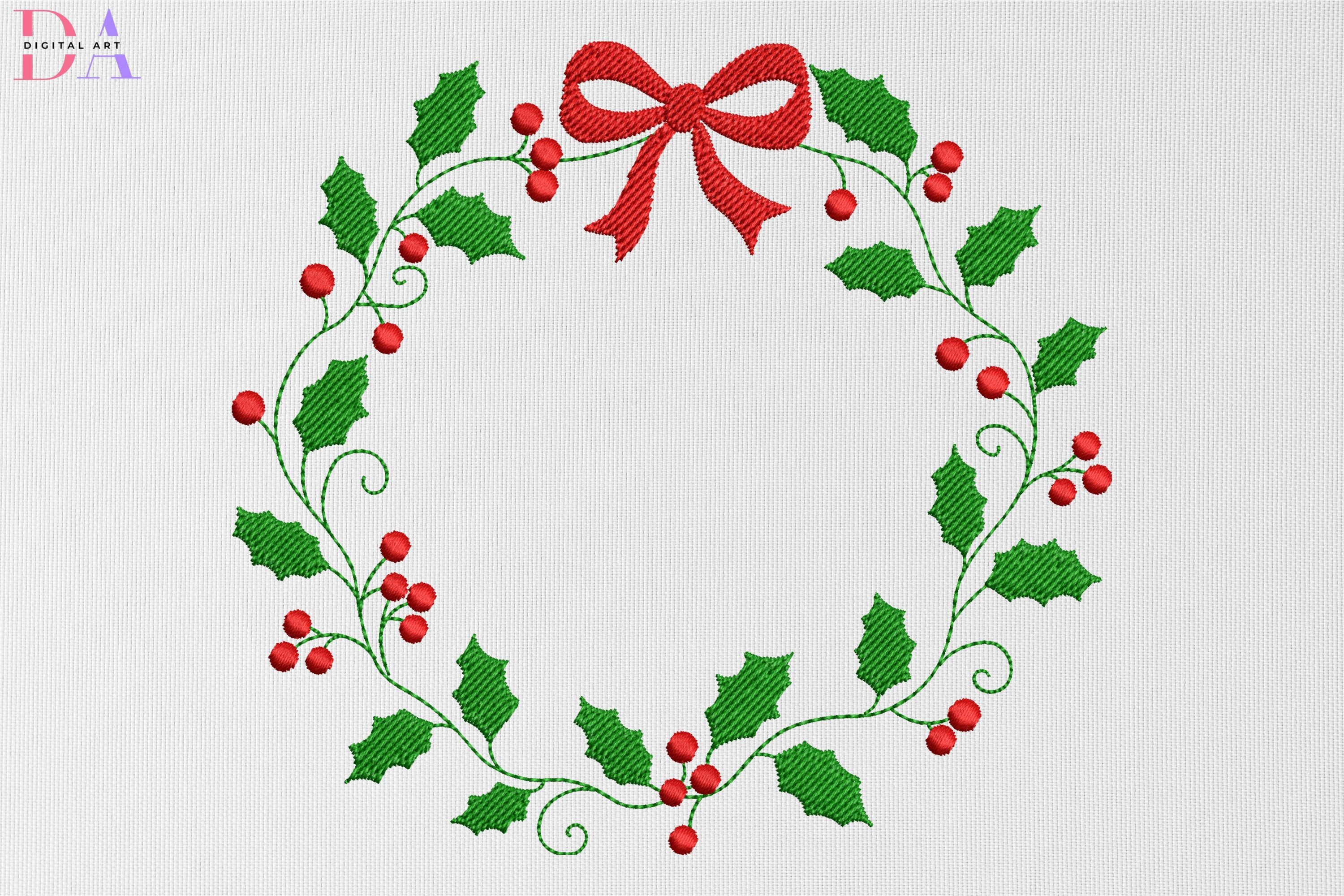 Christmas Monogram Frame with Bow