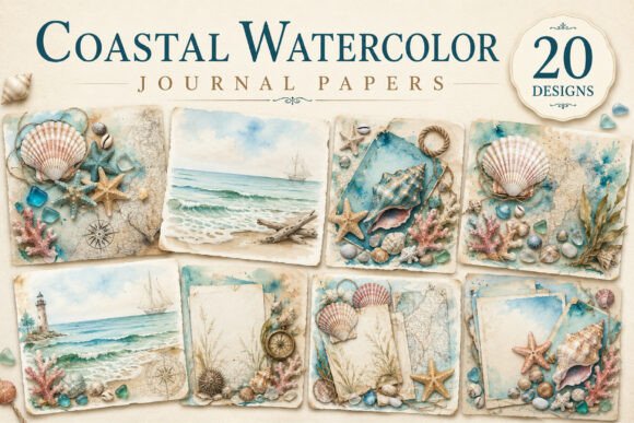 Coastal Watercolor Junk Journal