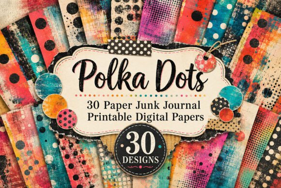 Colorful Abstract Grunge Digital Papers