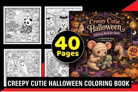Creepy Cutie Halloween Coloring Book