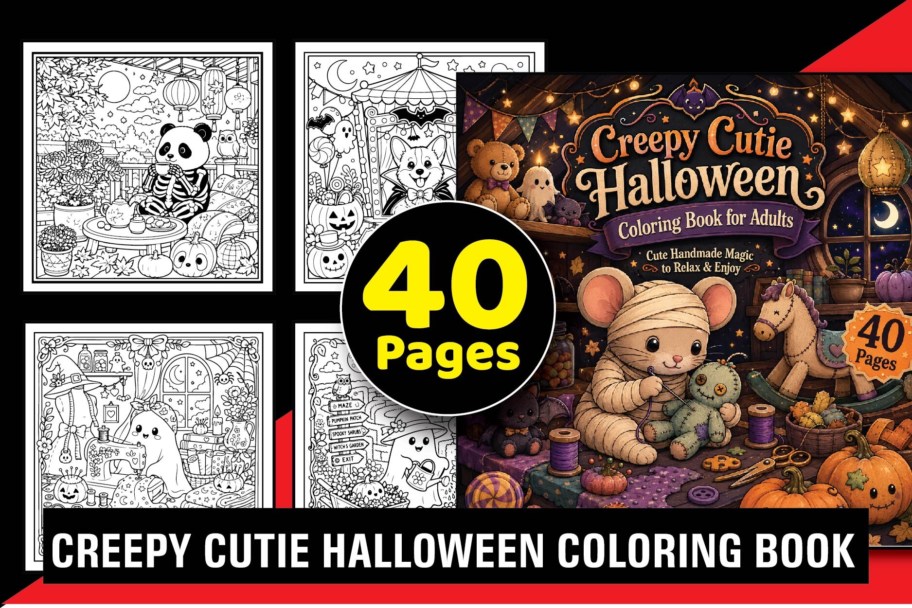 Creepy Cutie Halloween Coloring Book