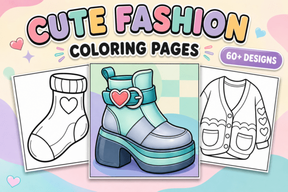 Cute Fashion Coloring Pages #1