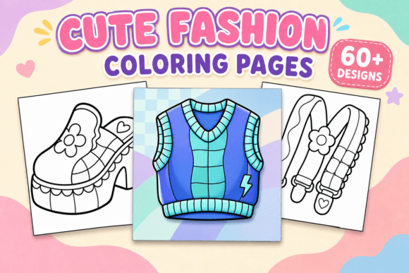 Cute Fashion Coloring Pages #3
