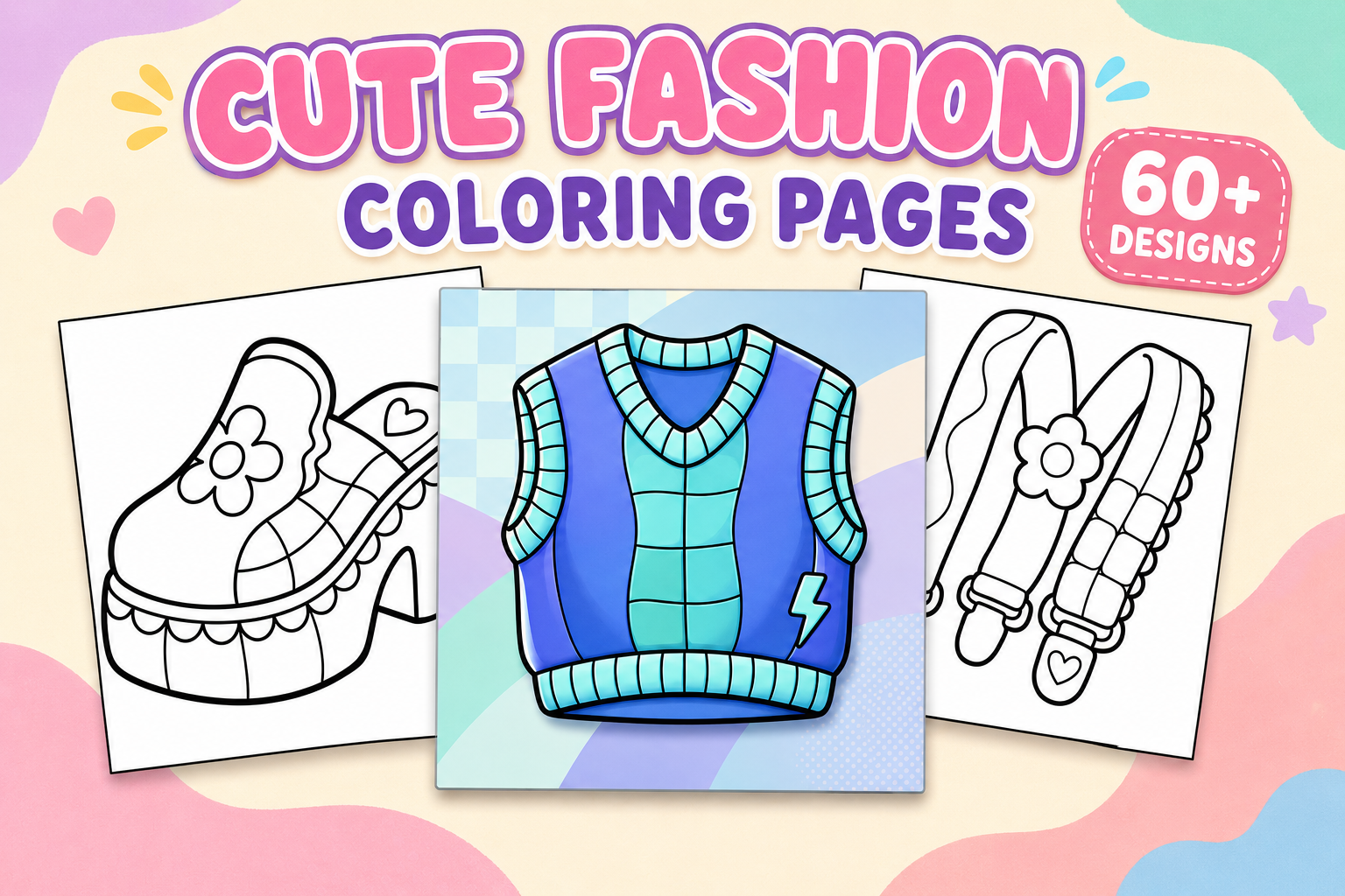 Cute Fashion Coloring Pages #3