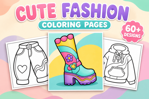 Cute Fashion Coloring Pages #4