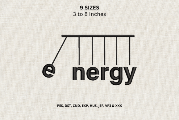 Energy Newton’s Cradle Machine Embroider