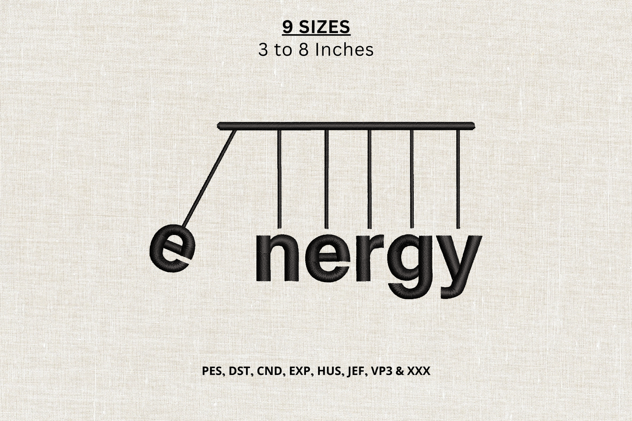 Energy Newton’s Cradle Machine Embroider