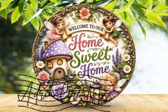 Fairy Round Door Sign, Wind Spinner Png