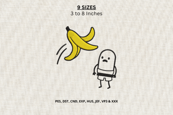 Funny Banana Slip Machine Embroidery DST