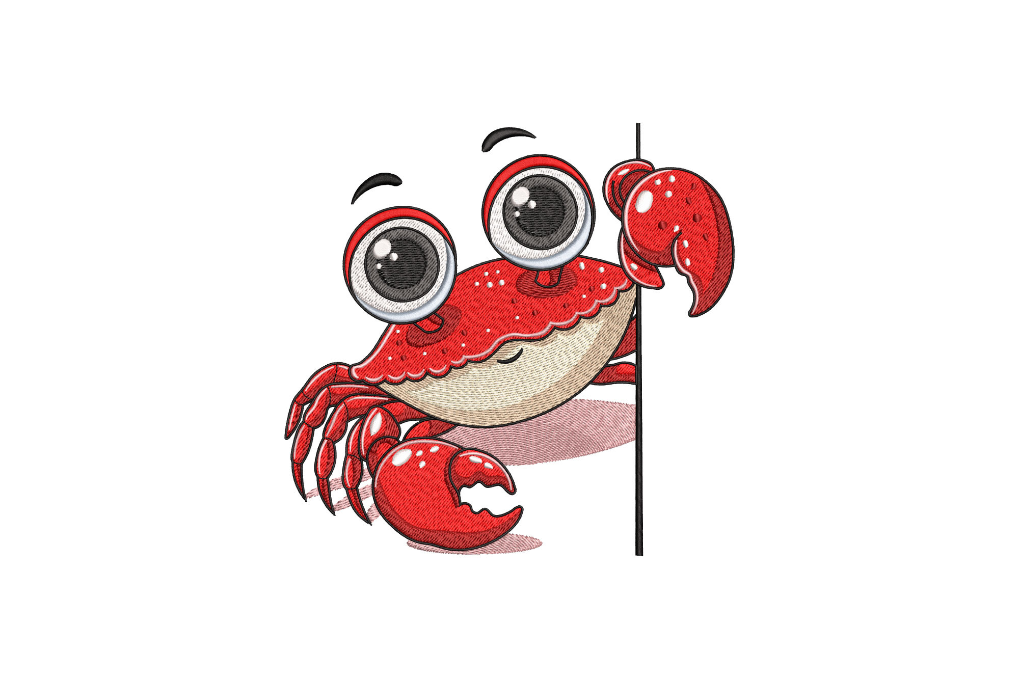 Funny Peeking Crab