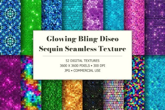 Glowing Disco Sequin Textures