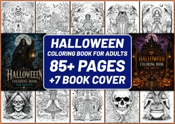 Halloween Coloring Book for Adults