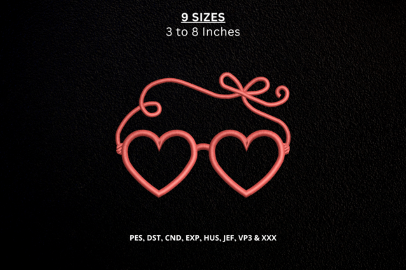 Heart Sunglasses with Bow Embroidery DST