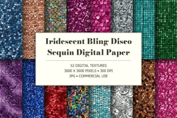 Iridescent Disco Sequin Textures