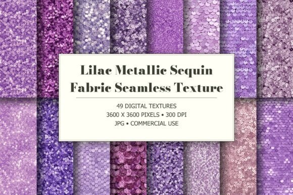 Lilac Metallic Sequin Fabric Textures