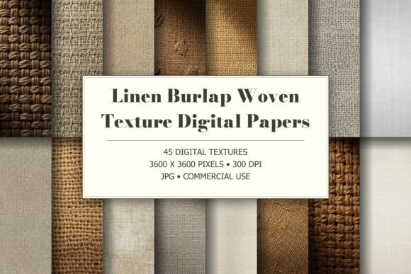 Linen Burlap Woven Textures