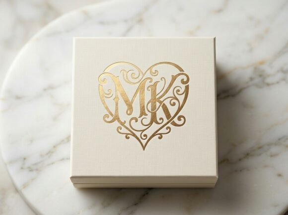 MK Love Romantic Monogram SVG
