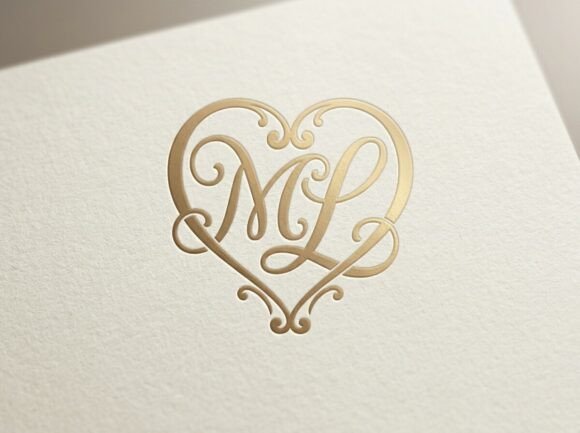 ML Love Couple Monogram SVG
