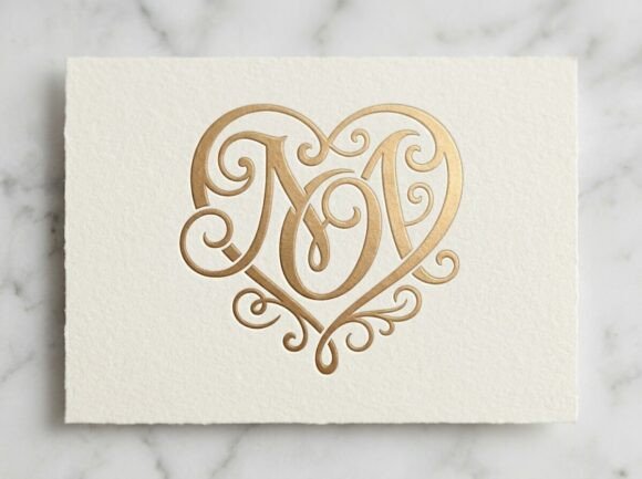 MO Love Romantic Monogram SVG