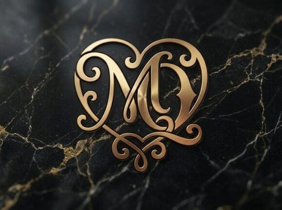 MQ Heart Romantic Monogram SVG