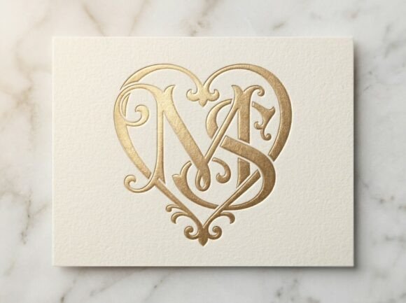 MS Romantic Lovers Monogram SVG