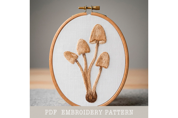 Mushroom Cluster Embroidery Pattern