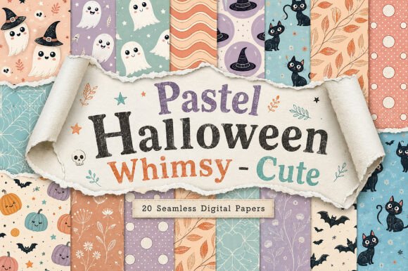 Pastel Halloween Whimsy – Cute Digital